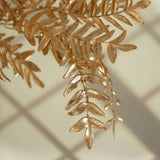 2 Pack | 21inch Metallic Gold Artificial Fern Leaf Bouquets