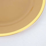 10 Pack | 7inch Regal Gold Round Plastic Dessert Plates