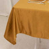 Gold Lamour Satin Square Table Overlay - 54inch