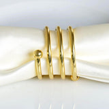 4 Pack Gold Plated Aluminium Spiral Napkin Rings