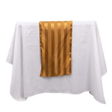 12x108inch Gold Satin Stripe Table Runner, Elegant Tablecloth Runner