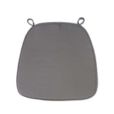 2inch Thick Charcoal Gray Chiavari Chair Pad, Memory Foam Seat Cushion With Ties and Removable Cover