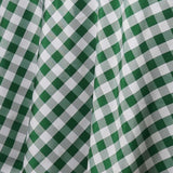 Buffalo Plaid Tablecloth | 120" Round | White/Green | Checkered Gingham Polyester Tablecloth