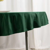 70" Hunter Emerald Green Premium Scuba Wrinkle Free Round Tablecloth, Scuba Polyester Tablecloth