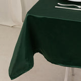 Hunter Emerald Green Seamless Lamour Satin Square Table Overlay- 54inch