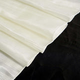 90inch x 90inch Accordion Crinkle Taffeta Table Overlay - Ivory