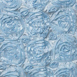 16inches Light Blue Satin Rosette Chiavari Chair Caps, Chair Back Covers