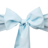 5 PCS | 6x108inch Light Blue Polyester Chair Sash