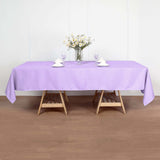 60"x102" Lavender Lilac Polyester Rectangular Tablecloth