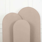 6ft Matte Nude Spandex Fitted Chiara Backdrop Stand Cover For Round Top Wedding Arch