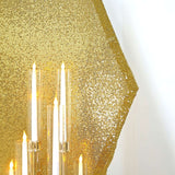 Metallic Gold Sparkle Sequin Hexagon Wedding Arch Cover, Shiny Shimmer Backdrop Stand Cover