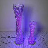 24" Color Changing LED Spiral Metal Tower Columns