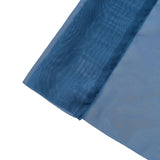 5ftx14ft Premium Navy Blue Chiffon Curtain Panel, Backdrop Ceiling Drapery With Rod Pocket