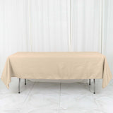 60"x102" Nude Polyester Rectangular Tablecloth