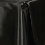 60"x126" Black Satin Rectangular Tablecloth