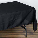 60"x102" Black Polyester Rectangular Tablecloth