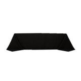 Black Cotton Blend Rectangular Tablecloth Seamless 90x156inch for 8 Foot Table