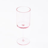 6 Pack Transparent Blush Plastic Reusable Cocktail Glasses With Long Stem