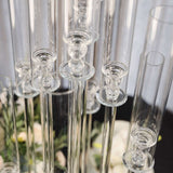 47inch Clear 10 Arm Crystal Cluster Round Taper Candelabra, Candle Holder, Candles Mirror Base