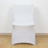 White Stretch Spandex Lifetime Folding Chair Cover