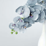 2 Stems | 40inch Tall Charcoal Gray Artificial Silk Orchid Flower Bouquets