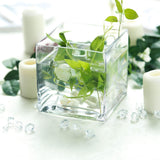 6 Pack | 6 inches Clear Premium Heavy Duty Glass Candle Holder