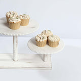 3-Tier Whitewash Wooden Cupcake Tower Dessert Stand, Farmhouse Style Cake Stand