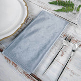 5 Pack | Dusty Blue Premium Sheen Finish Velvet Cloth Dinner Napkins