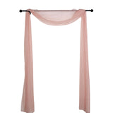 18ft | Dusty Rose Wedding Arch Drapery Fabric Window Scarf Valance, Sheer Organza Linen