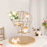 19inch Gold 4-Tier Hot Air Balloon Metal Cupcake Dessert Display Stand