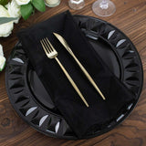 10 Pack | Black Sheer Organza Decorative Dinner Table Napkins - 23x23inch