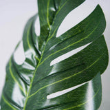 6 Stems | Assorted Green Artificial Silk Tropical Monstera Leaf Plants