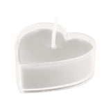 12 Pack | Mini White Heart Shaped Tealight Candles, Valentines Decor#whtbkgd