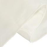 72x72inch Ivory Lamour Satin Table Overlay, Square Tablecloth Topper