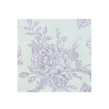 50 Pack Lavender 2-Ply Paper Beverage Napkins in Matte Pink and White French Toile #whtbkgd