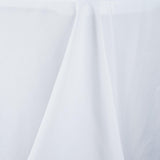 60"x126" White Premium Polyester Rectangular Tablecloth - 220GSM