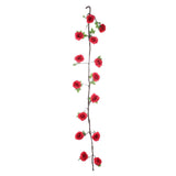 6ft | Red Artificial Silk Rose Hanging Flower Garland, Faux Vine