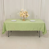 60"x102" Sage Green Lamour Satin Rectangle Tablecloth