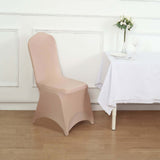 Nude Spandex Stretch Fitted Banquet Slip On Chair Cover - 160 GSM