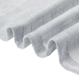  Silver Faux Linen Curtains, Semi Sheer Curtain Panels with Chrome Grommet