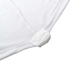 6ft White Open Back Stretch Spandex Table Cover, Rectangular Fitted Tablecloth