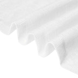 2 Pack | Handmade White Faux Linen Curtains 52x96inch Curtain Panels With Chrome Grommets