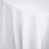 132Inch White Seamless Polyester Round Tablecloth