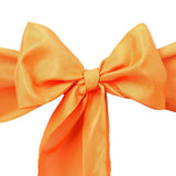 5 PCS | 6x108inch Orange Polyester Chair Sash