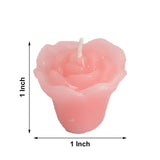 12 Pack | 1inch Pink Mini Rose Flower Floating Candles Wedding Vase Fillers