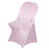 Pink Spandex Stretch Fitted Folding Slip On Chair Cover - 160 GSM#whtbkgd