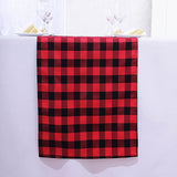 Buffalo Plaid Table Runner | Black / Red | Gingham Polyester Checkered Table Runner