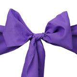 5 PCS | 6" x 108" Purple Polyester Chair Sash