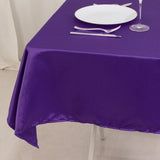 Purple Seamless Lamour Satin Square Table Overlay - 54inch