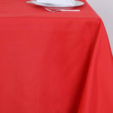 70"x70" Red Square Polyester Table Overlay